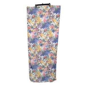 Italian Viscose Floral Rectangular Scarf Cottagecore Euro Summer Boho Chic Fairy